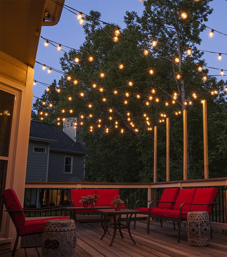 Outdoor garden deals hanging lights