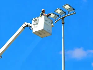 install flood lights