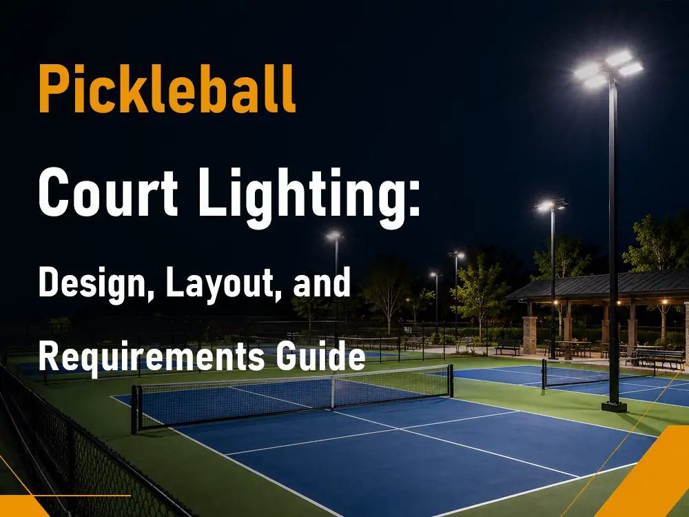 iluminación de pistas de pickleball